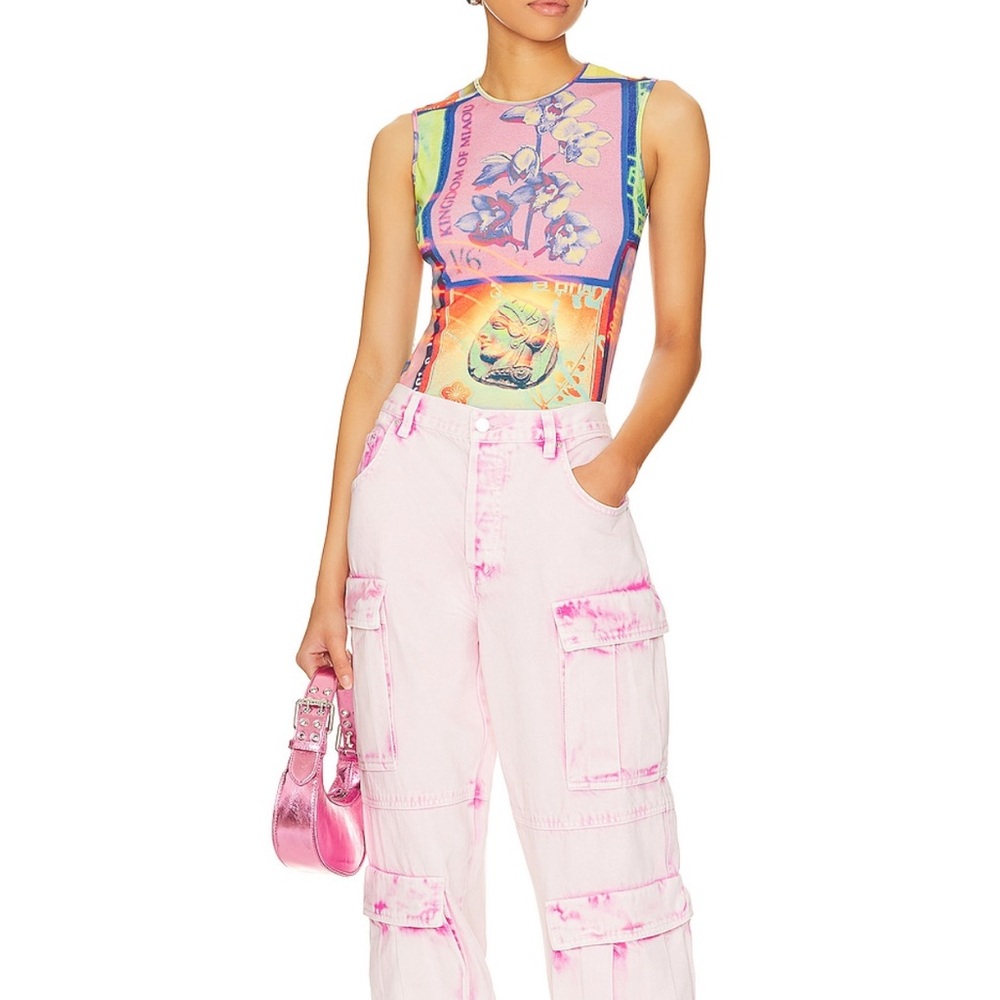 Miaou Drew Top in Thermal Stamp